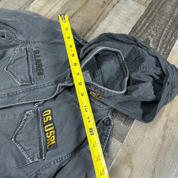 Ralph Lauren Denim & Supply Jacket Military M-65 USA Flag Graphite RARE XS - Picture 3 of 13